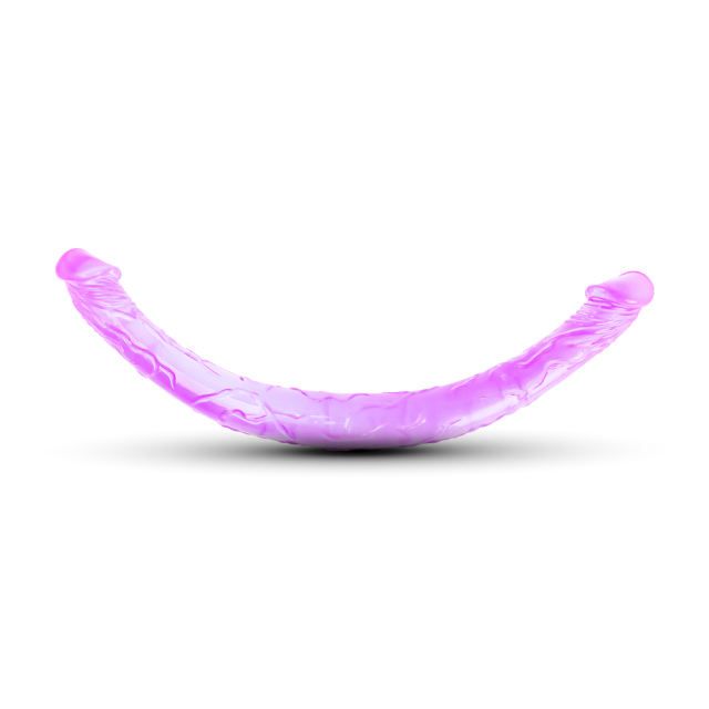 Baile Double Dones 17.5&#39;&#39; Clear Purple Double Ended Realistic Dildo