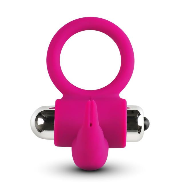 MagicBator Magenta Color Silicone Rabbit Vibrating Cock Ring