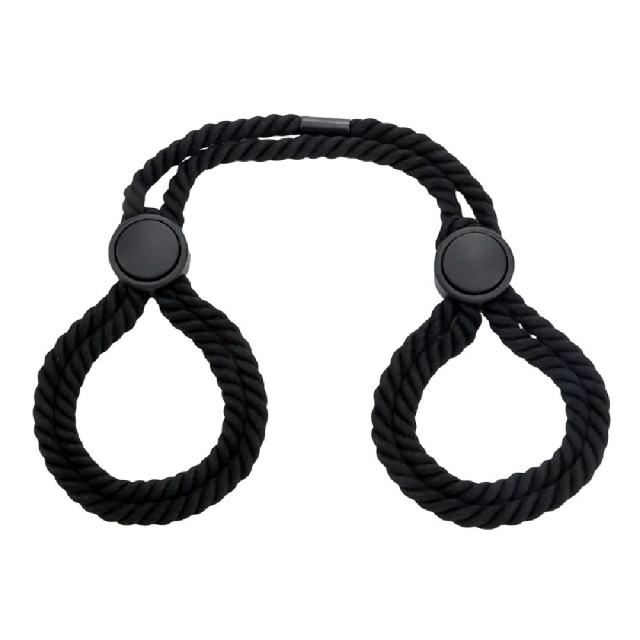 Polyester Bondage Handcuff Rope Adjustable 45cm Black