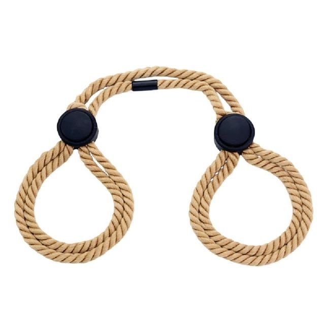 Polyester Bondage Handcuff Rope Adjustable 45cm Brown