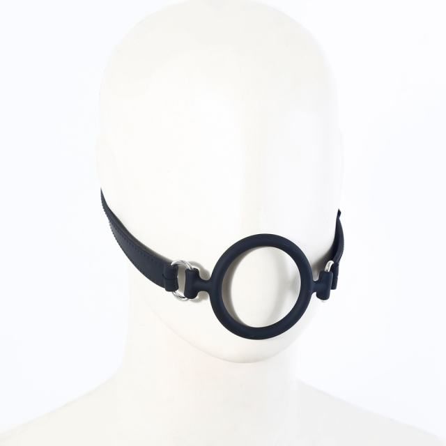 Black Silicone Open Mouth Gag O-ring Gag