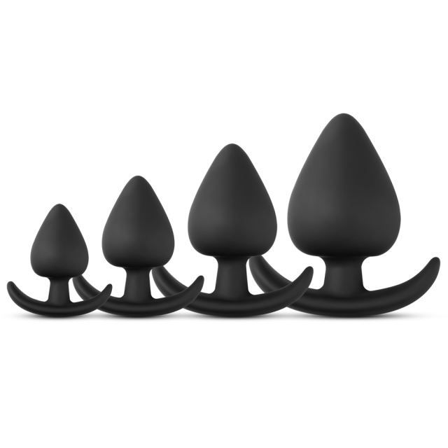 Fat Butt Plug Set (4 PCS) Black