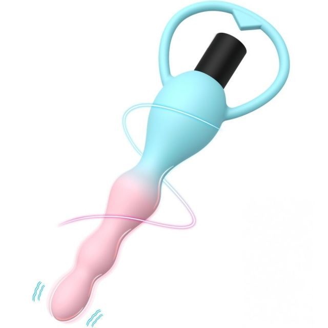 MagicBator 10-Speed Blue &amp; Pink Rechargeable Butt Vibrator
