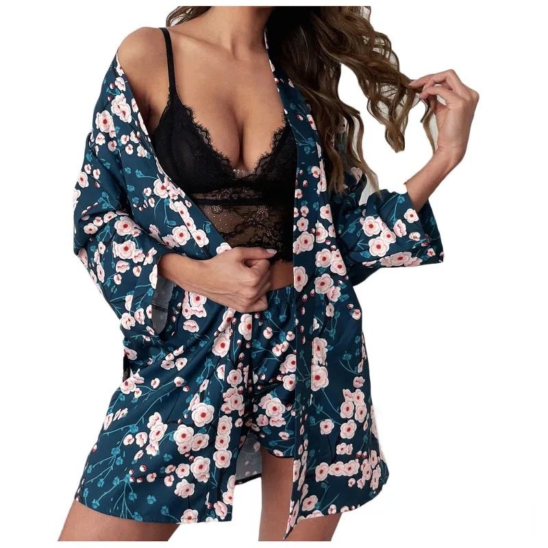 Floral Lace Top Matching 3 Piece Set-Small