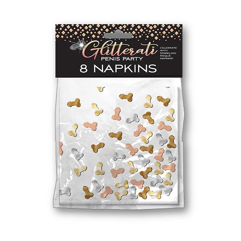 Glitterati Penis Party Napkins (8)