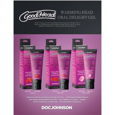 GoodHead Warming Oral Delight Gel - Cotton Candy 4oz