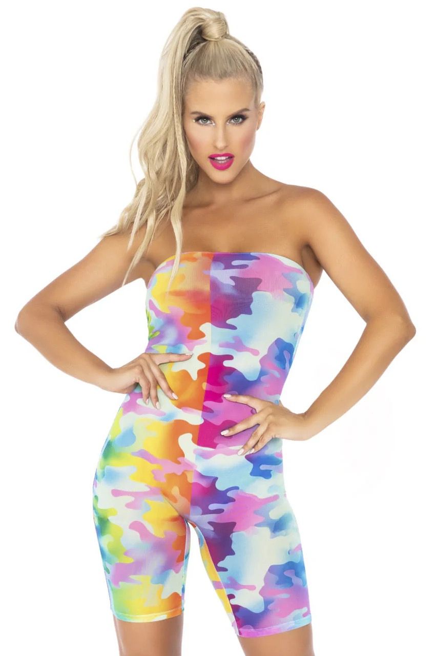 Rainbow Camo Romper