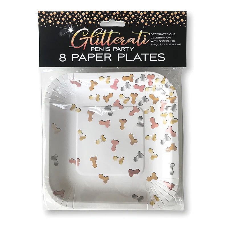 Glitterati Penis Party Plates (8)