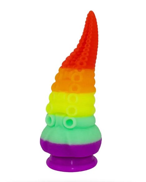 **Babylon Unrealistic Dildo **Tentacle Green/Yellow/Tie Dye — Ultra-Loved