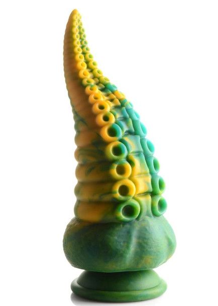 **Babylon Unrealistic Dildo **Tentacle Green/Yellow/Tie Dye — Ultra-Loved