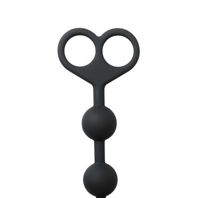 13.4'' Silicone Anal Beads with Finger Rings — Date-Night Darling
