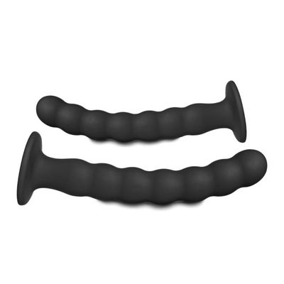 2 PCS Black Beaded Silicone Butt Plug — Seasonal Star