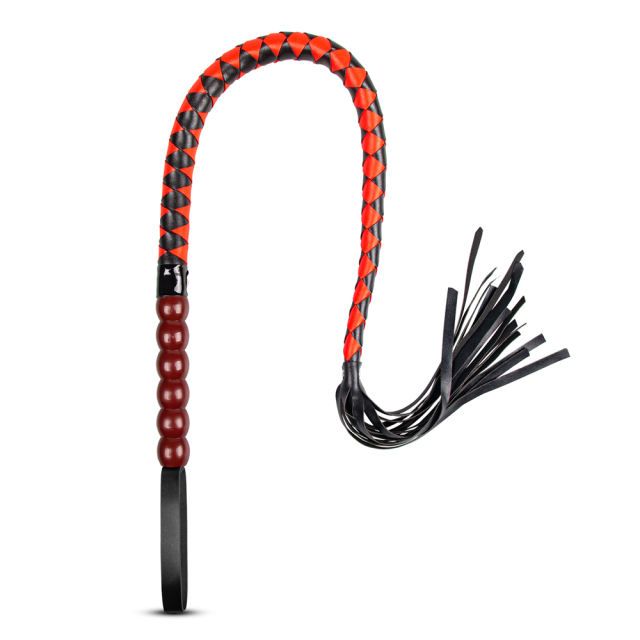 103 CM Black and Red Whip — Luxe Select