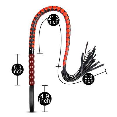 103 CM Black and Red Whip — Luxe Select