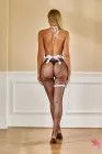 Babylon Fishnet Lace Black Body Stocking & Apron