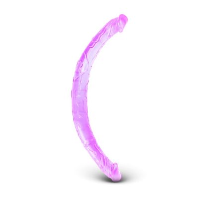 Baile Double Dones 17.5'' Clear Purple Double Ended Realistic Dildo — Satin Pick