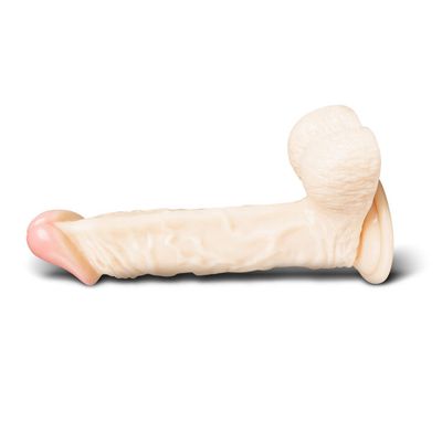 Being Fetish 8.5" Realistic Dildo with Testicles &amp; Suction Light Flesh — New Classic
