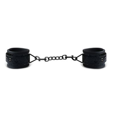 Black Color Embossed Handcuffs — Glam Pick