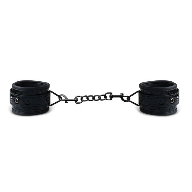 Black Color Embossed Handcuffs — Glam Pick
