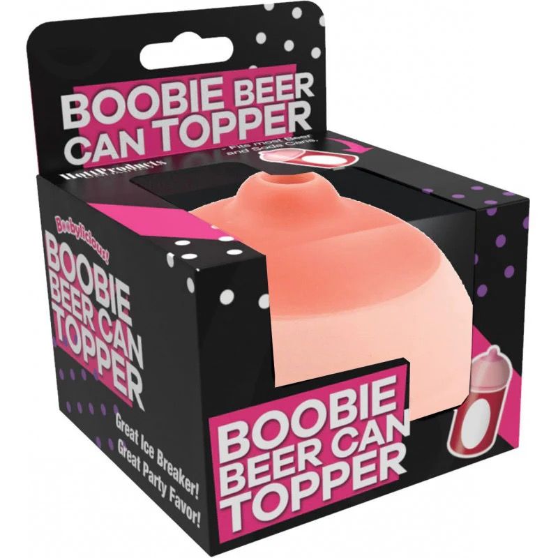 Boobie Beer Can Topper — Plush Classic