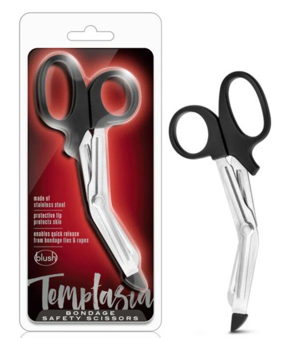 Blush Temptasia Bondage Safety Scissors (Black) — Limited Crush Edition