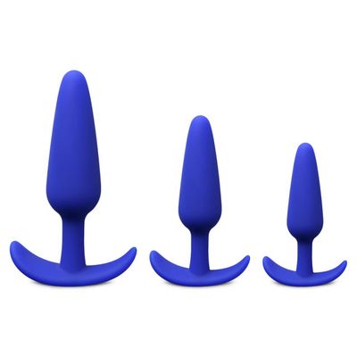 Blue Silicone Butt Plug Set — Staff Obsession