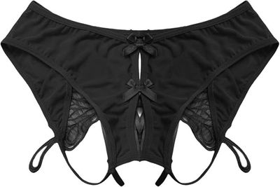 Butterfly Untie Underwear-Black-One Size