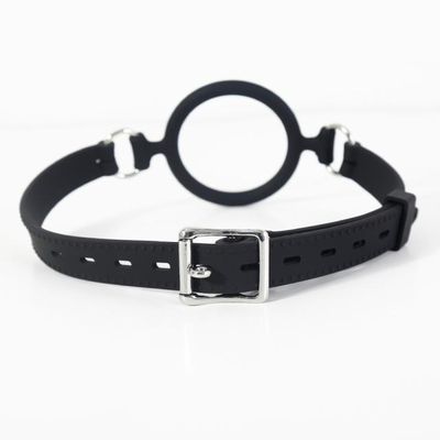 Black Silicone Open Mouth Gag O-ring Gag — Holiday Favorite