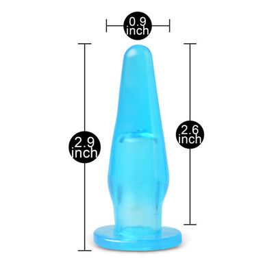 Clear Blue Mini Plug with Finger Hole — Trending Now