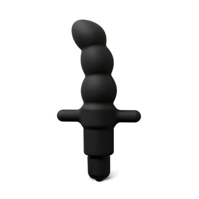 Bumpy Black Silicone Anal Vibrator — Staff Obsession