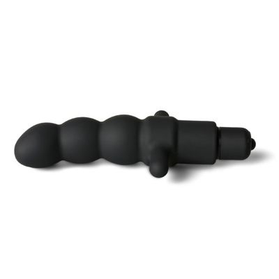 Bumpy Black Silicone Anal Vibrator — Staff Obsession