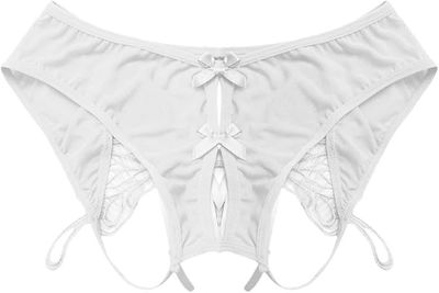Butterfly Untie Underwear-White-One Size