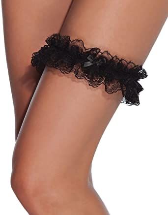 Essentials Lace Leg Garter One Size (Black) — Plush Edition