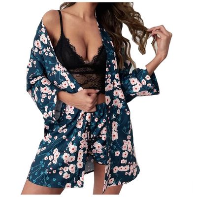 Floral Lace Top Matching 3 Piece Set-XL — Plush Classic