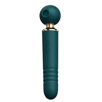 MagicBator 10 Speed, 3 in 1, Thrusting Wand Green — Plush Pick