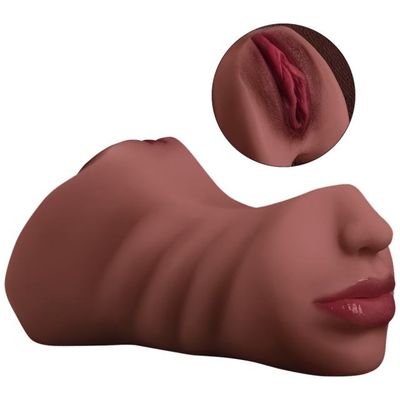 MagicBator 1.22LB Brown TPE Realistic Masturbator with Nose and Mouth — Neon Select