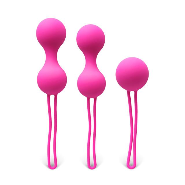 Magenta Color Silicone Ben Wa Ball Set — Satin Favorite