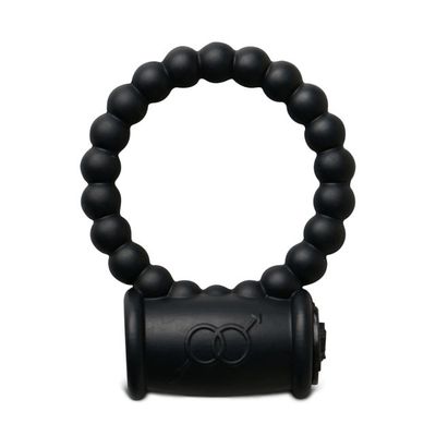 MagicBator Beaded Black Color Silicone Vibrating Cock Ring — Always-In Cart