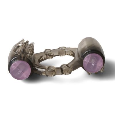 MagicBator Clear Black Dual Vibrators Cock Ring — Best-Seller