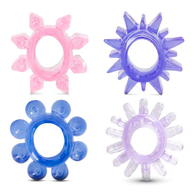 MagicBator Basic Colorful Cock Ring Single  (1 of 4 Assorted Varieties)  — Most-Loved Pick