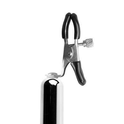 MagicBator Vibrating Silver Bullet Nipple Clamps (Battery Included) — Star Reviewed