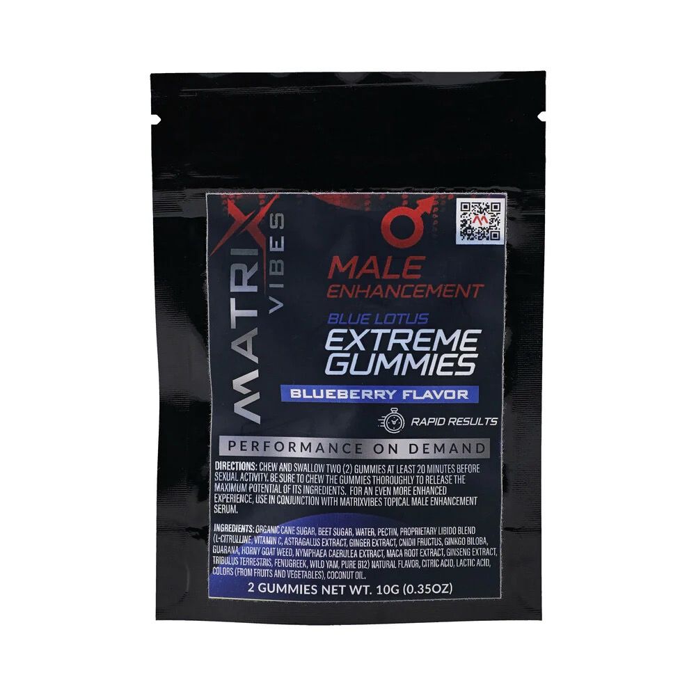 Matrix Extreme Gummies  Male Enhancement Blueberry 2pk — Glow Favorite