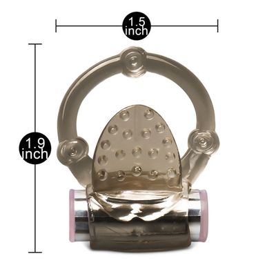 MagicBator Tongue Vibrating Cock Ring Clear Black — Encore Edition