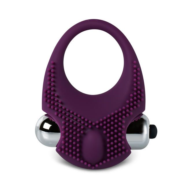 MagicBator Textured Vibrating Purple Cockring — Luxe Classic