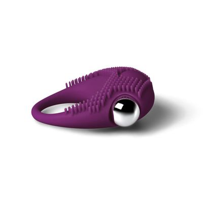 MagicBator Textured Vibrating Purple Cockring — Luxe Classic