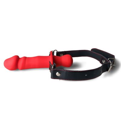 Red Silicone Ball Gag with Dildo — Holiday Favorite