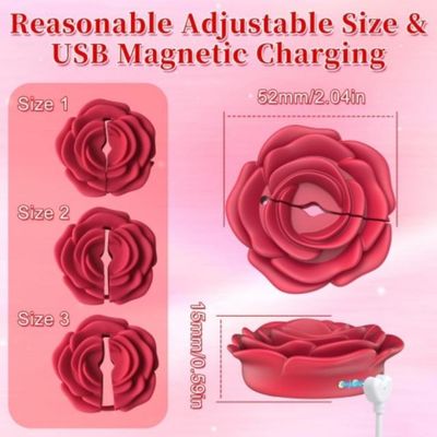 Rose Nipple Vibrators (Rechargeable, set of 2)