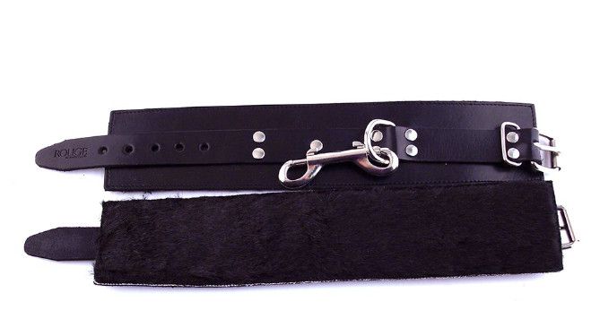 Rouge Ankle Cuffs Black — Velvet Classic