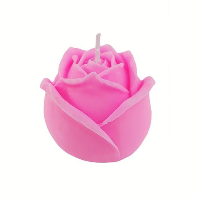 Skin-Safe Pink Flower Shape Wax Scented Candle — Hot Pick