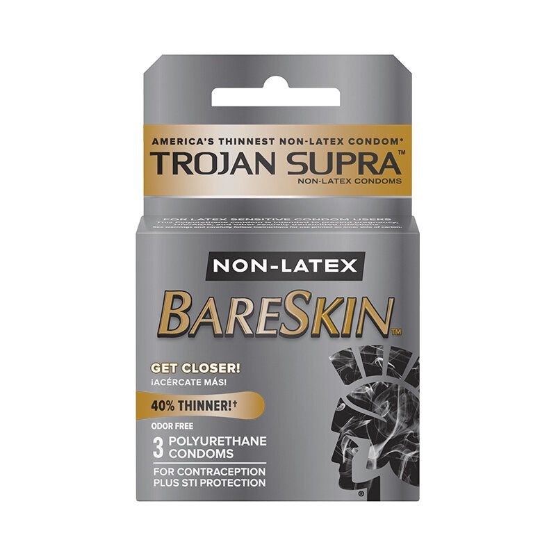 Trojan Condoms Supra Non-Latex 3pk — Pearl Edition